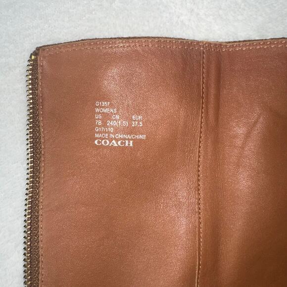 Coach Ombre Saddle Suede Heel Boot Round Heel Size 7.5 - Picture 4 of 6